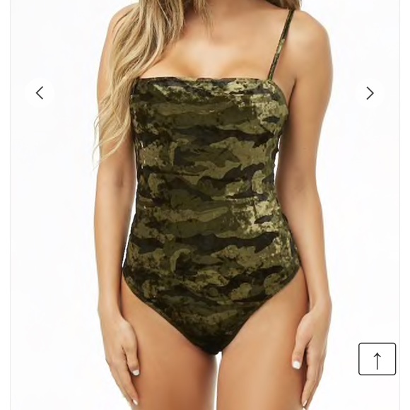 Forever 21 Tops - F21 Crushed Velvet Bodysuit
